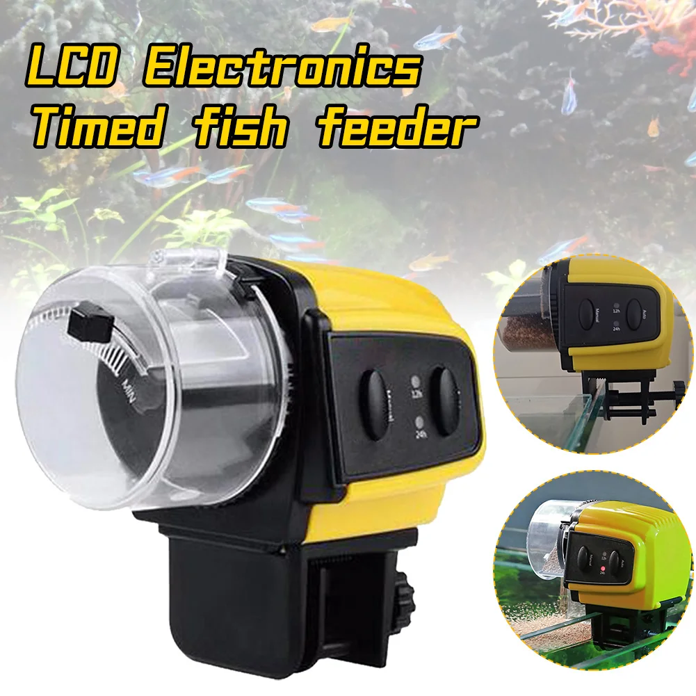 

Automatic Fish Feeder Fish Tank Aquarium Auto Fish Feeding Timer Machine Battery Operated Fish Food Dispenser Aquarium Accessory