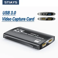 stiays video capture card audio mic hdmi compatible usb 3 0 video game grabber record for ps4 switch game camera live recording