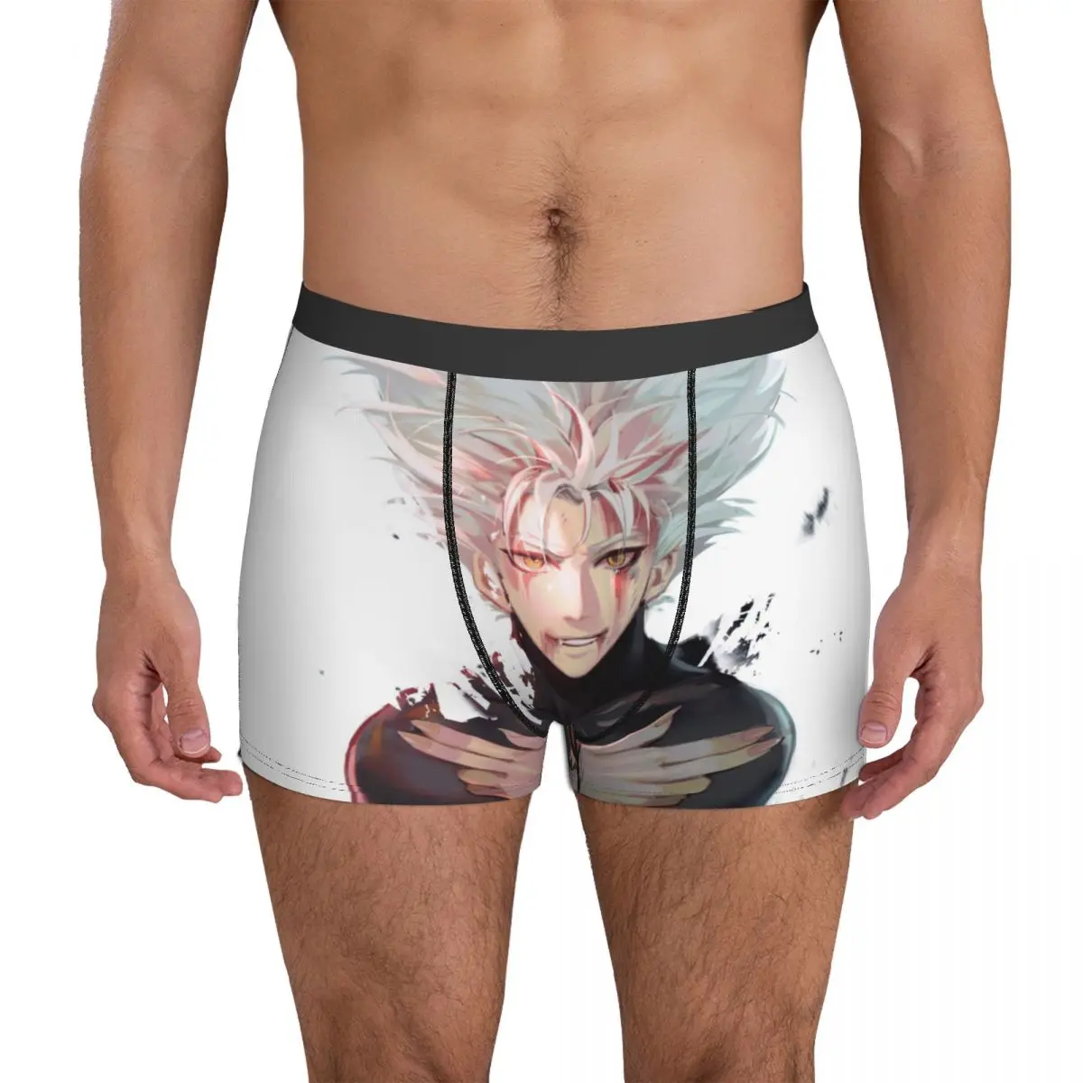 Garou Hurt Underwear One Punch Man Male Panties Custom Funny Boxershorts Hot Shorts Briefs Plus Size