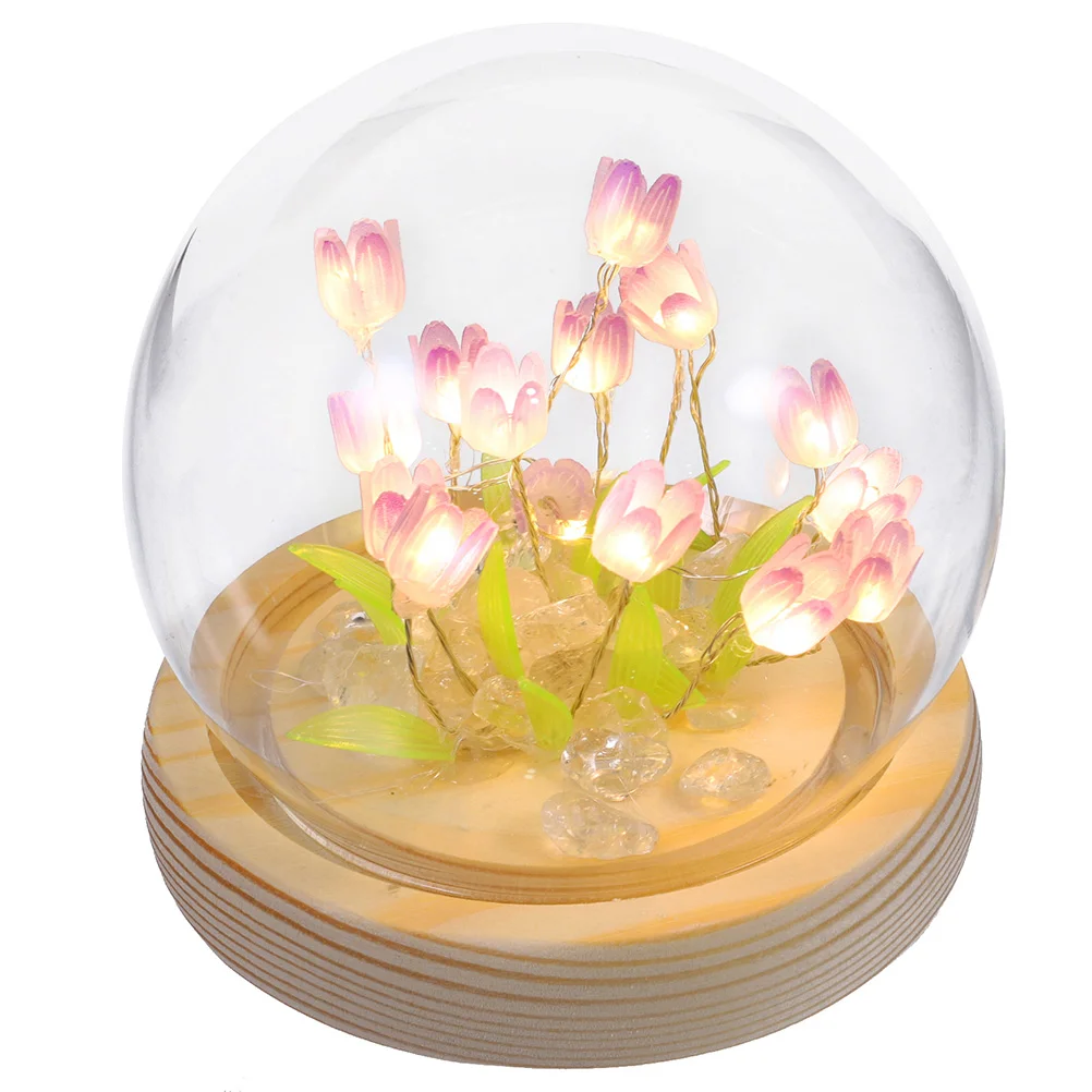

Tulip Saya Night Light Lamp Warm Creative DIY Kit Glass Flower Lamps Bedrooms Aesthetic Atmosphere