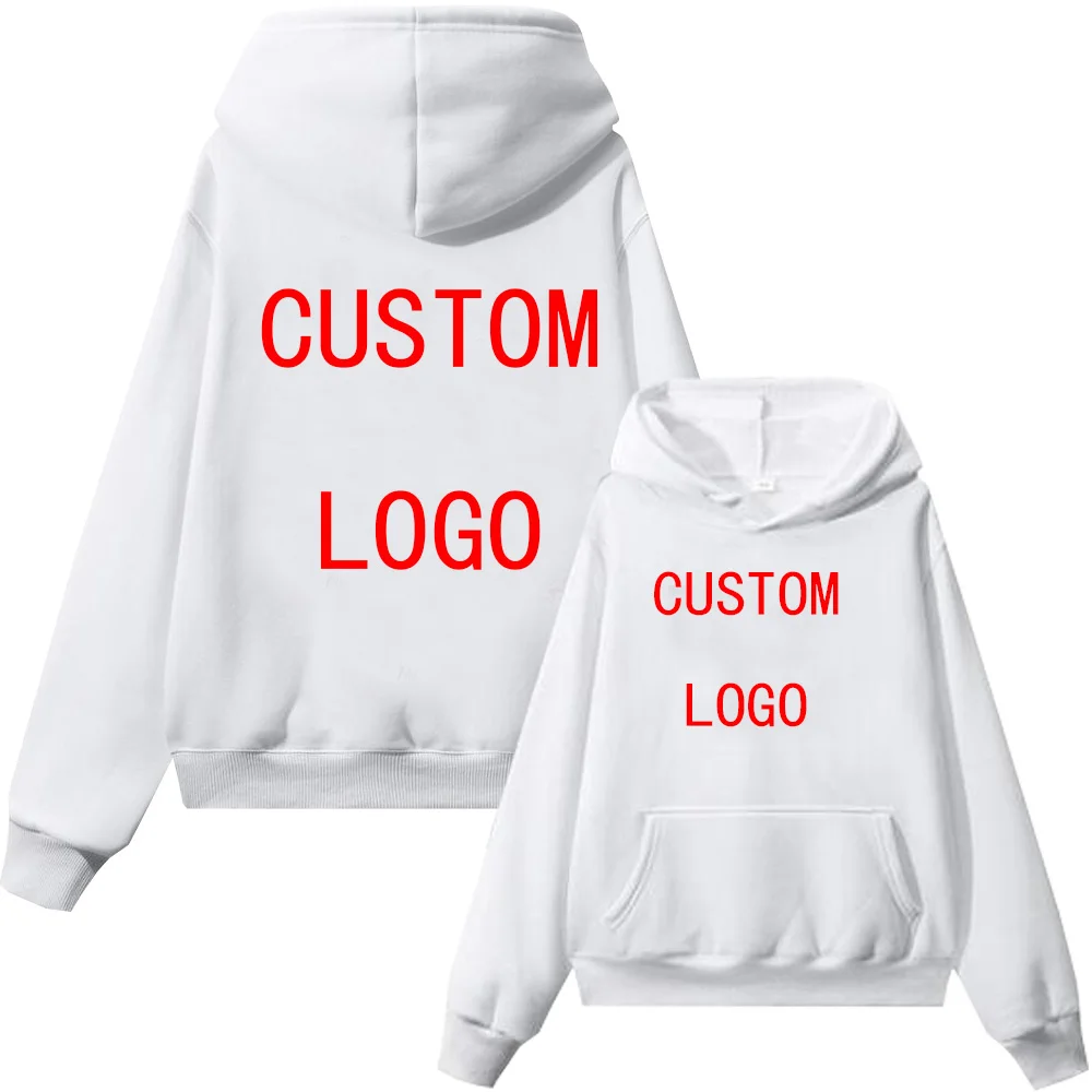 Мужская и женская толстовка с капюшоном логотипом на заказ пуловер топы уличная