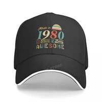 fashion hats made in 1980 42 years of being awesome 42th birthday gift printing baseball cap summer caps new youth sun hat
