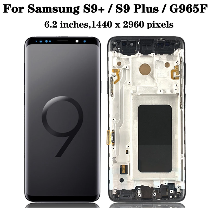 Высококачественный сенсорный ЖК-экран AAA + 6 1 для Samsung Galaxy S9 PLUS G965A G965U G965F