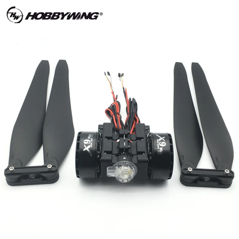 

Hobbywing X9 Max Power System коаксиальный двойной мотор версия рекомендуется использовать 14S LiPo для упорных 24 кг/один вал больших дронов