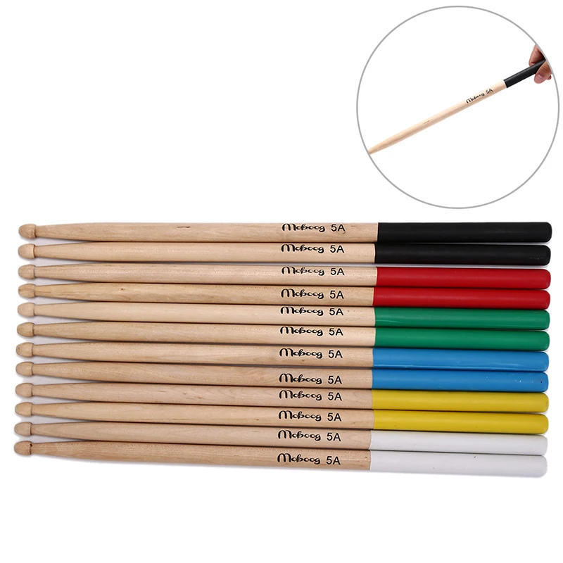 

1pair 5A Drum Sticks Maple Wood Drumsticks Snare Drum Jazz Drum Stick For Beginners Children Training Drum Stick Color Randomly