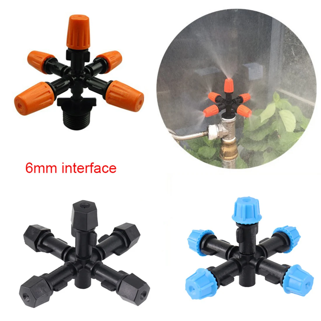 

5 Way Hanging Anti Drip Atomizing Nozzle Garden Greenhouse Atomization Irrigation System Greenhouse Drip Irrigation