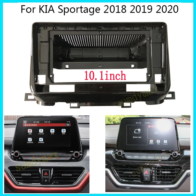 

10.1" big screen 2 Din android Car Radio Fascia Frame For Kia Sportage 2018 2019 2020 car panel Trim Dashboard Panel Kit
