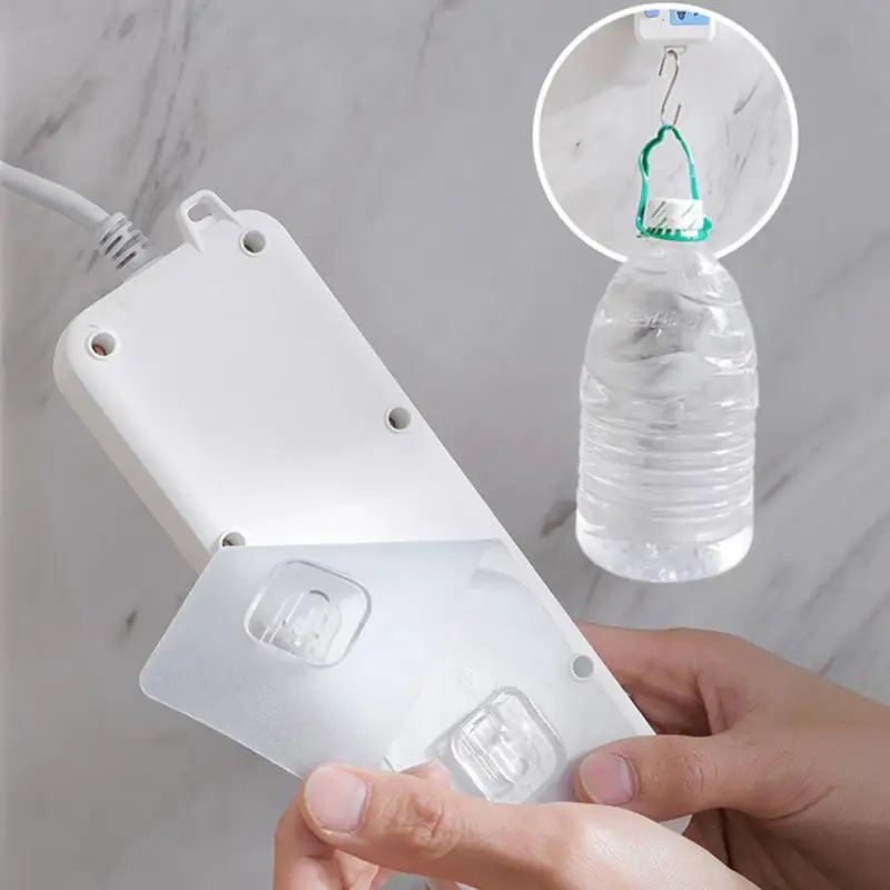 

Adhesive Wall Hooks Hanger ABS Material Transparent Suction Cup Wall Holder Double-Sided Multi-Purpose Hooks Storage Organizer