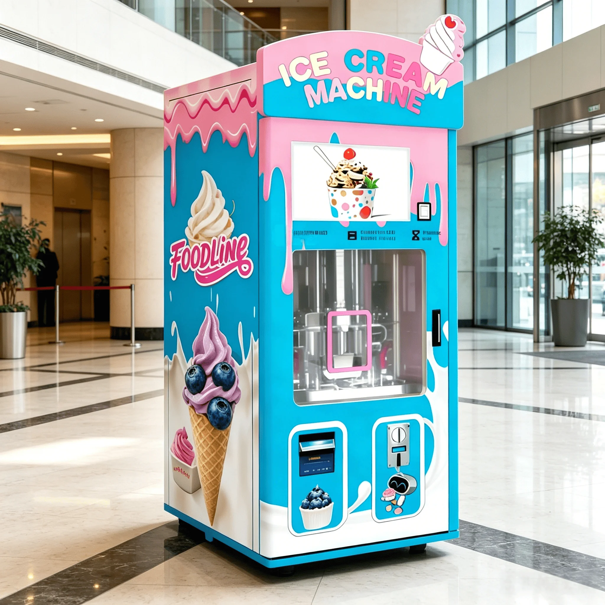 Торговый автомат для мороженого FOODLINE Commercial Entertainment Plaza с большим объемом хранения и сенсорным экраном, киоск для холодных закусок (art.: 3920dbc2cfd91) - 3920dbc2cfd91