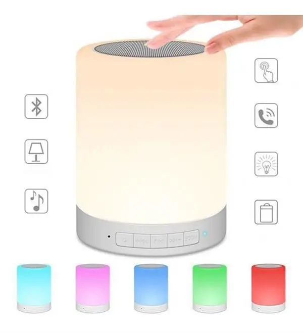 

7 цветов Ночная лампа Bluetooth динамик декоративный подарок