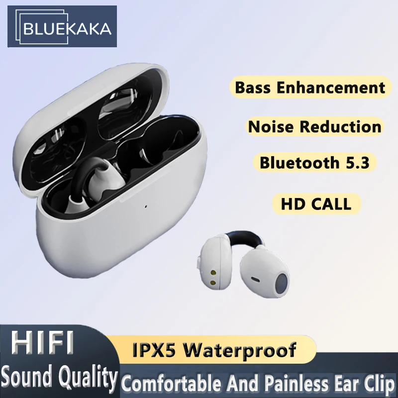 

TWS MY14 Bluetooth 5.3 Wireless Heaset Ear Clip HIFI Stereo Noise Reduction Outdoor Sports Anti-Sweat Earphone Low Latency Music