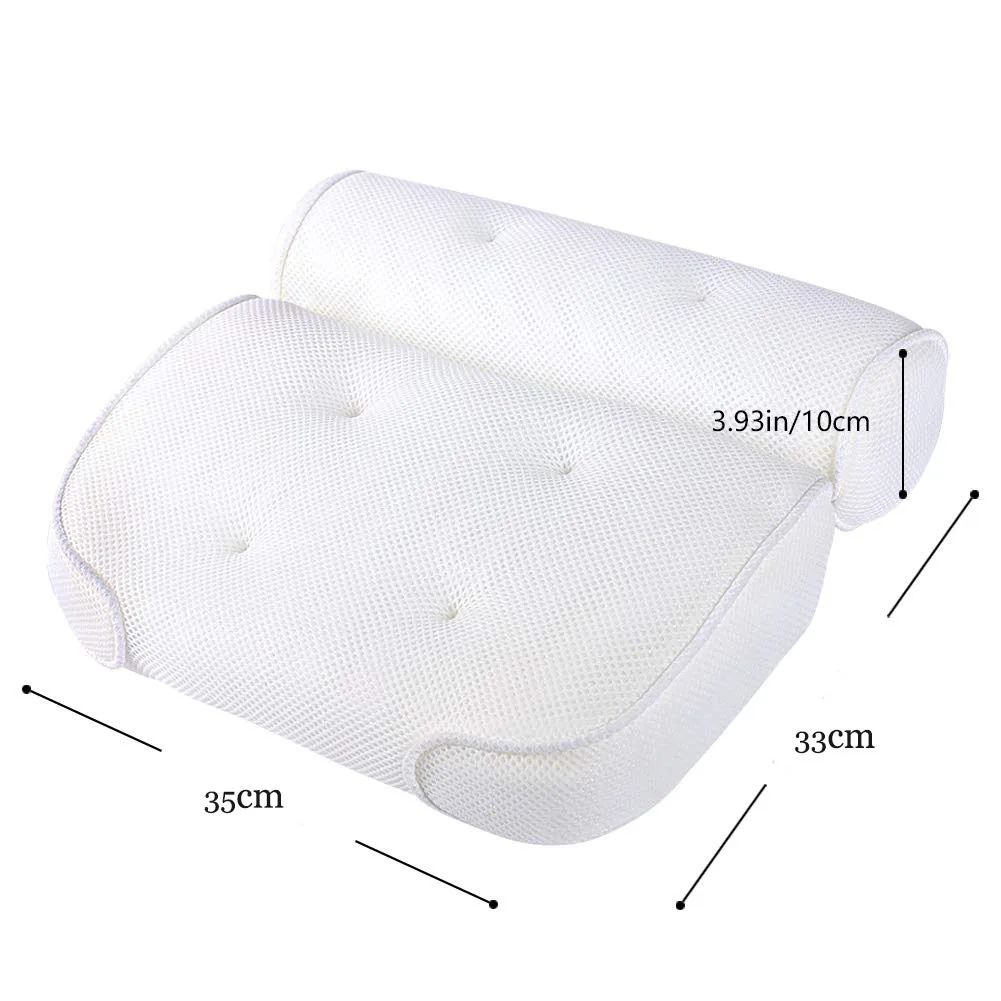 30Soft Bathtub Pillow Headrest Waterproof PVC Bath Pillows Cushion Head Neck Rest Pillows With Suction Cups Bathroom Accessories images - 6