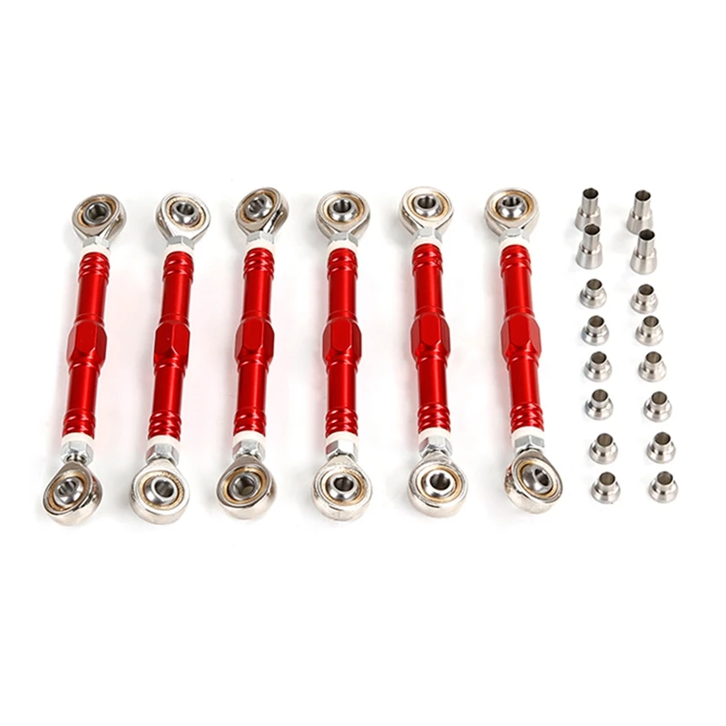 

CNC Metal Remote Control Whole Car Tie Rod for 1/5 Scale LOSI 5IVE-T 5T ROVAN LT Model Toys Car Parts,Red
