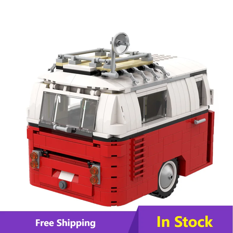 

Высокотехнологичный Автомобильный прицеп MOC, блоки для автофургона, городская дорога, Гоночная машина, уличный вид, пикник, автомобиль, RV, ст...