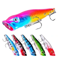 new 1 piece big popper fishing lures 9 5cm12g plastic bionic hard bait fishing tackle top water crank lures fishing accessories