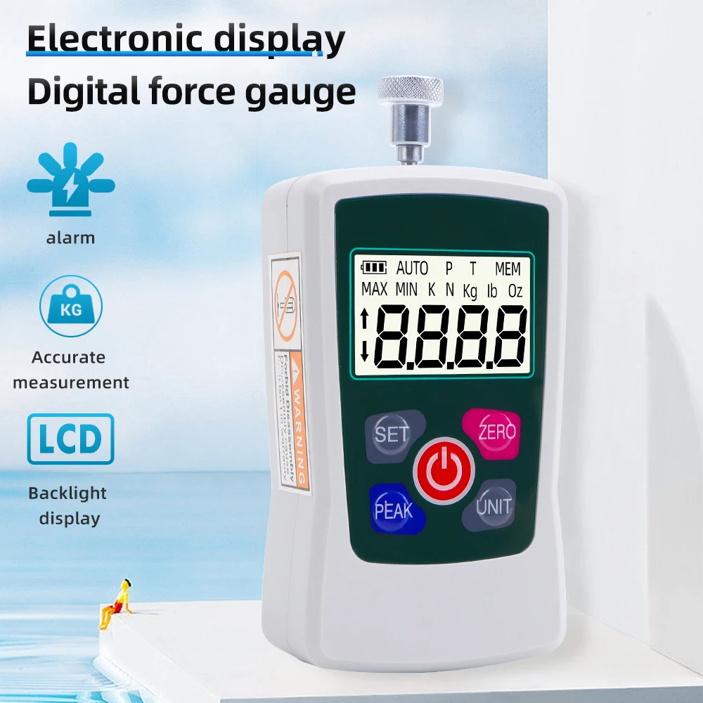 

500N Digital Force Gauge Push Pull Force Gauge With Backlight Electronic Dynamometer Portable Tester High-precision Force Meter