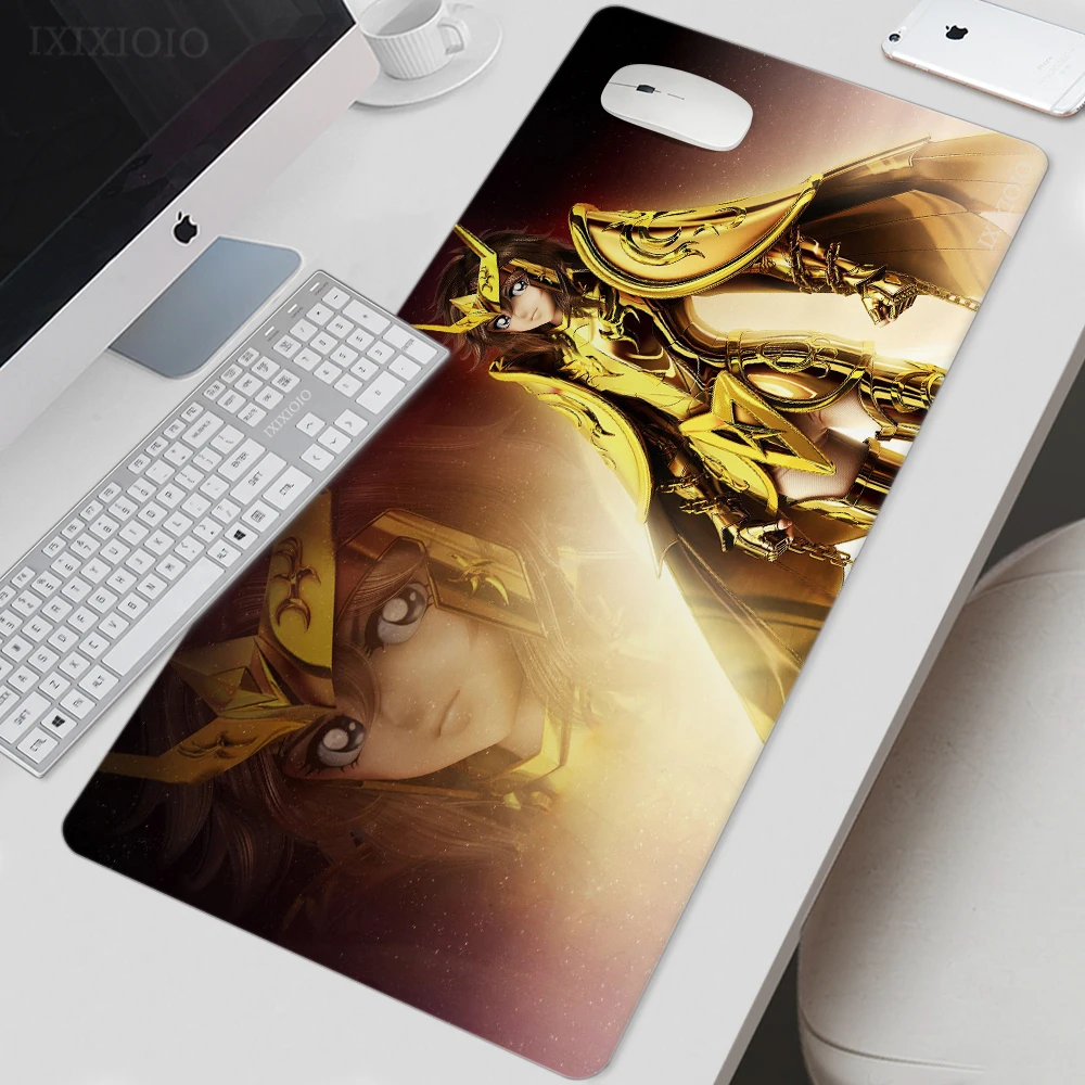 

Коврик для мыши Аниме Saint Seiya, игровой коврик для мыши размера XL, размер XXL, нескользящий, для офиса, настольного ПК