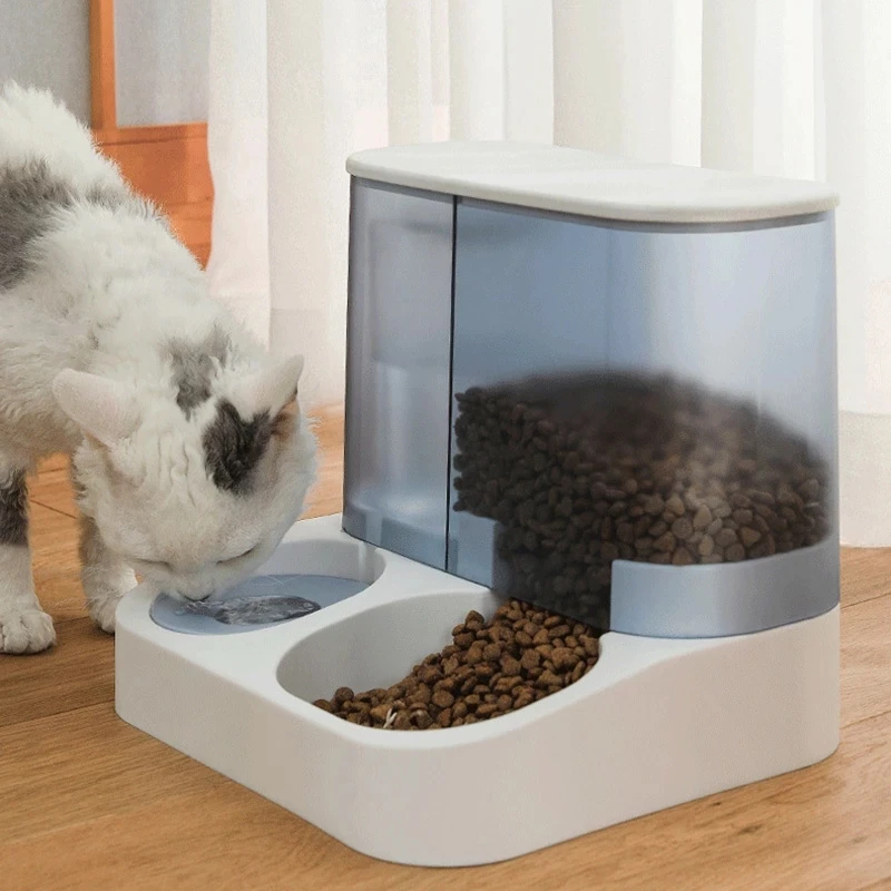 

Automatic Drinking Water Feeder Large Capacity Water Dispenser Dry And Wet Separation Transparent Visual Feeder Pet Cat Dog Bowl