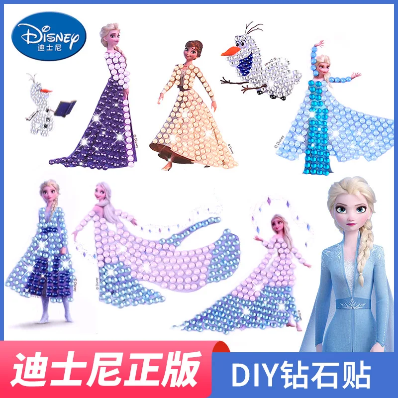 

5D Diamond Painting Stickers Easy For Kids Disney Princess Diamond Art Diamond Mosaic Stickers by Numbers Kits for Children