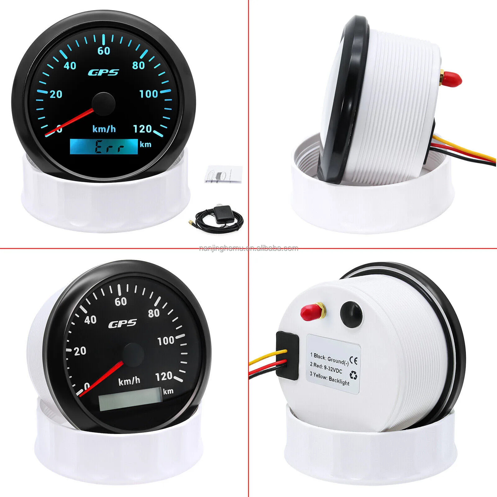 Одометр 120 км/ч с фоновой подсветкой 8 цветов