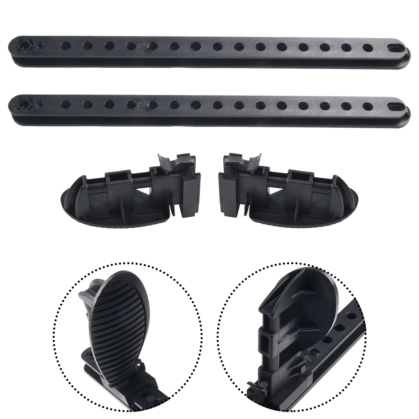 

1pair 41.5 Cm / 16.3 Inches Accessories Adjustable Canoe Foot Peg Rest High Quality Kayak Locking Ship Plastic
