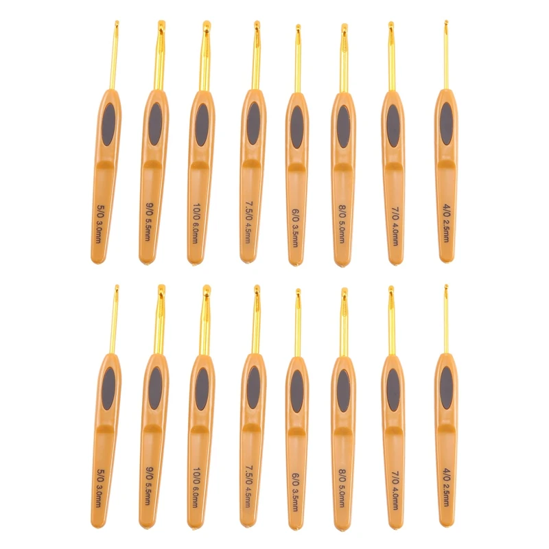 

16Pcs Handmade Crochet Hook Set Stitches Sewing Tool Home Knitting Needles Aluminum Alloy DIY Portable