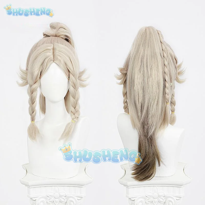 Парик для косплея Genshin Impact Kachina светлые длинные волосы конский хвост Nanatzcayan Natlan