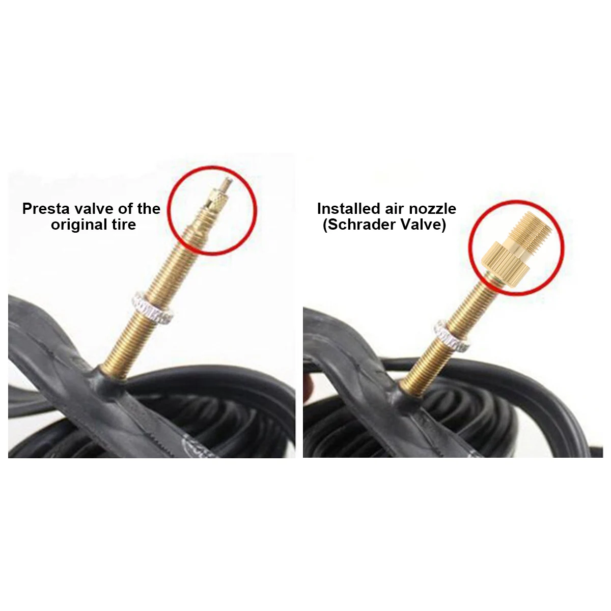 5 шт./компл. адаптер клапана для накачивания шин из чистой меди