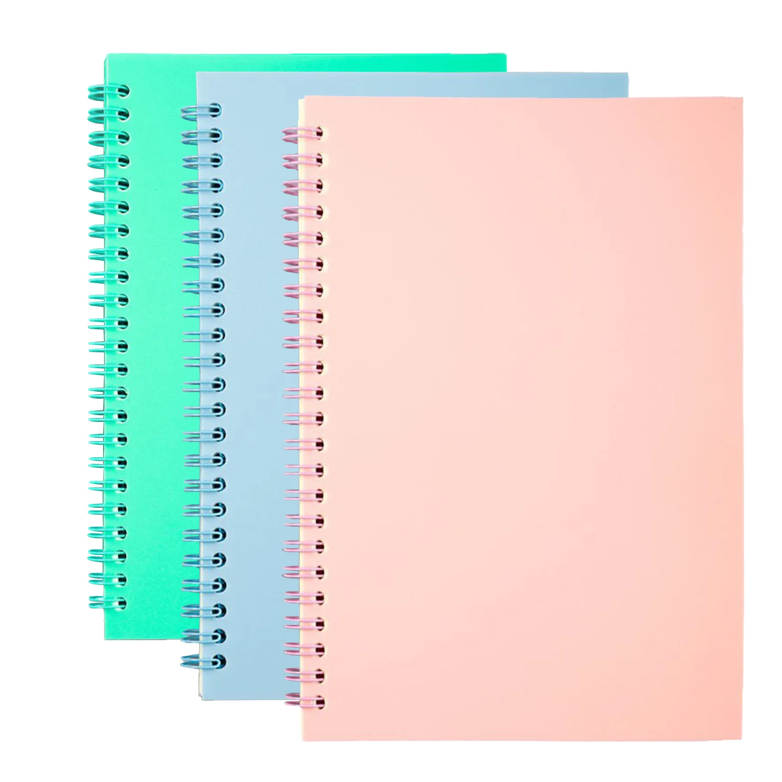 

3pcs A5 Journals Stationery 160 Pages Office Spiral Notebook For Study Thick 8mm Ruled 80 Sheets Hardcover Portable Planner