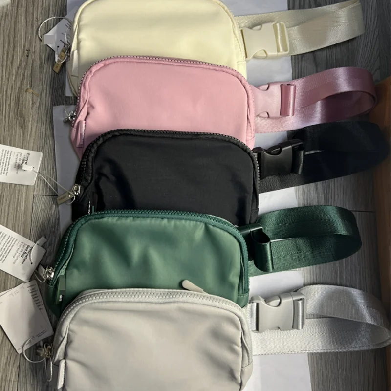 Lulu Everywhere Belt Bag 1L Designed For On The Move Oxford Cloth Waterproof Waist Bag Women Unisex Leisure Sports Zip Waistpack