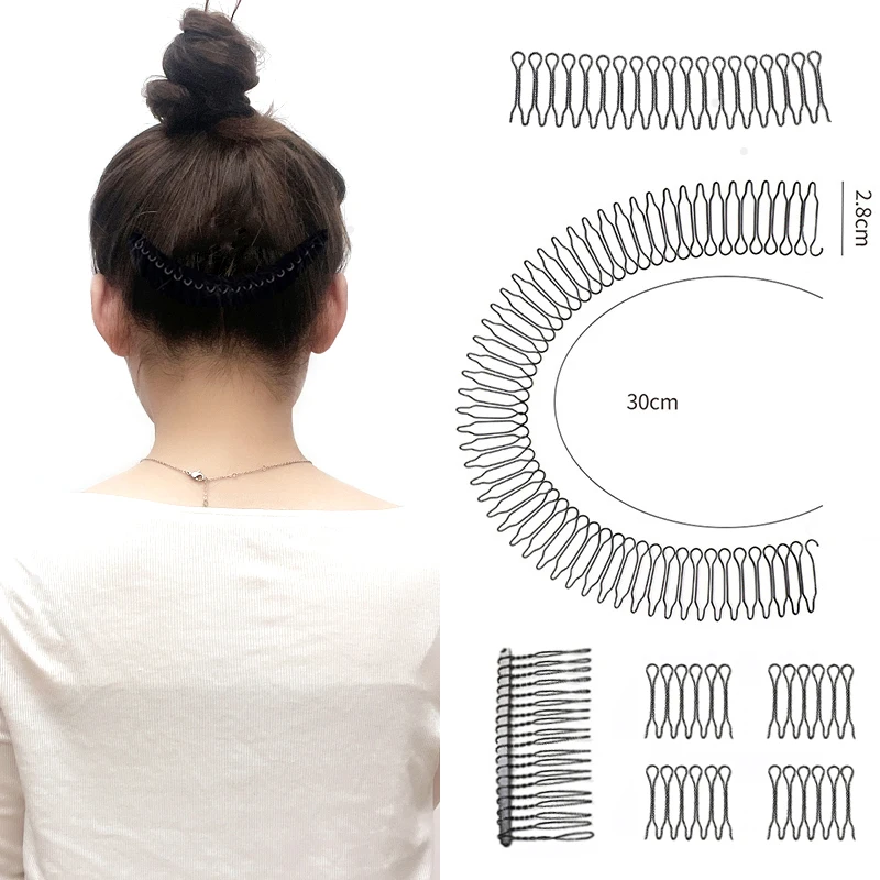 

Korean Women Invisible Broken Hairpin Adult Tiara Tool Roll Curve Needle Invisible Bangs Comb Professional Styling Accessory