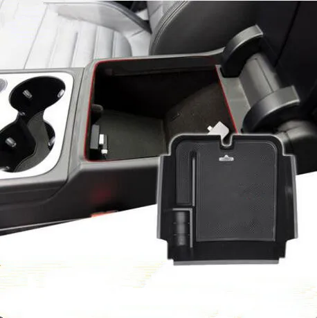 

Car-Styling Dedicated Modified Central Armrest Storage Box Glove Tray Pallet Case For Volkswagen vw Touareg 2016