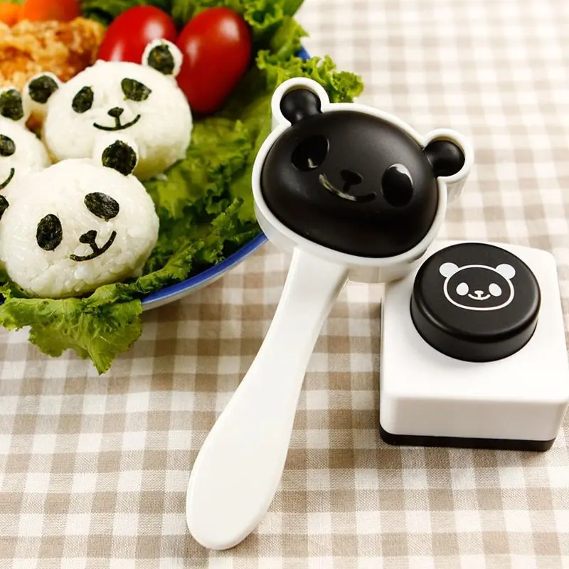 

2Pcs/Set Panda Sushi Mould Cartoon Cute Rice Ball Mold Kit Seaweed Embossing Cutter Moulds For Kitchen Cooking DIY Sushi Molds