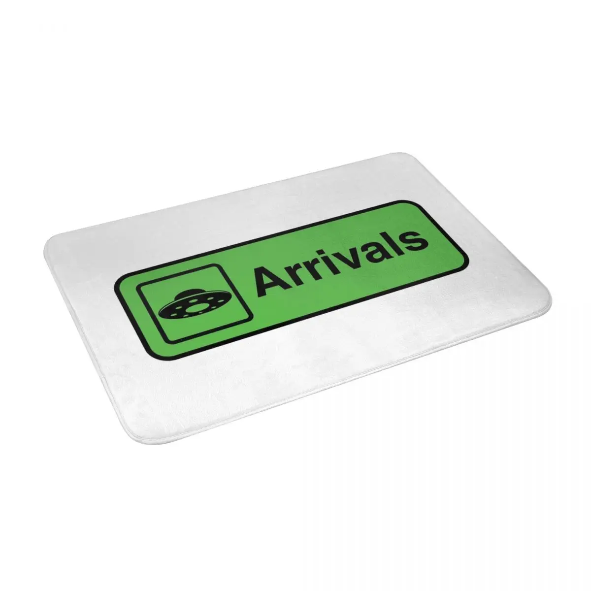

Alien Arrivals Airport Sign Bath Door Floor Mat Airport Non-slip Rug Carpet Entrance Living Room Home Kitchen Water Oil Proof