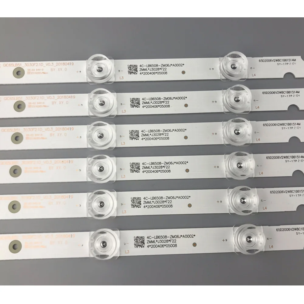 

LED backlight strip for TOSHIBA 65P65US TCL 65S421 65HR330M08A1 4C-LB6508-HR01J PF01J JL.D65081330-365AS-M