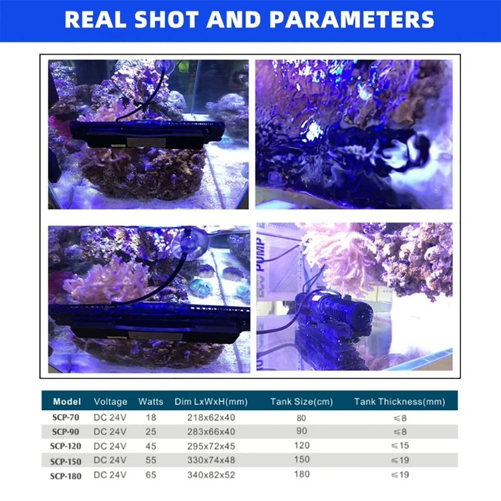 Фото Насос Jebao Wave Maker Surf Pumps SCP50-180 для аквариумов, фильтр с перекрестным потоком, водяной насос для аквариумов, аксессуары, бесшумные волны №5