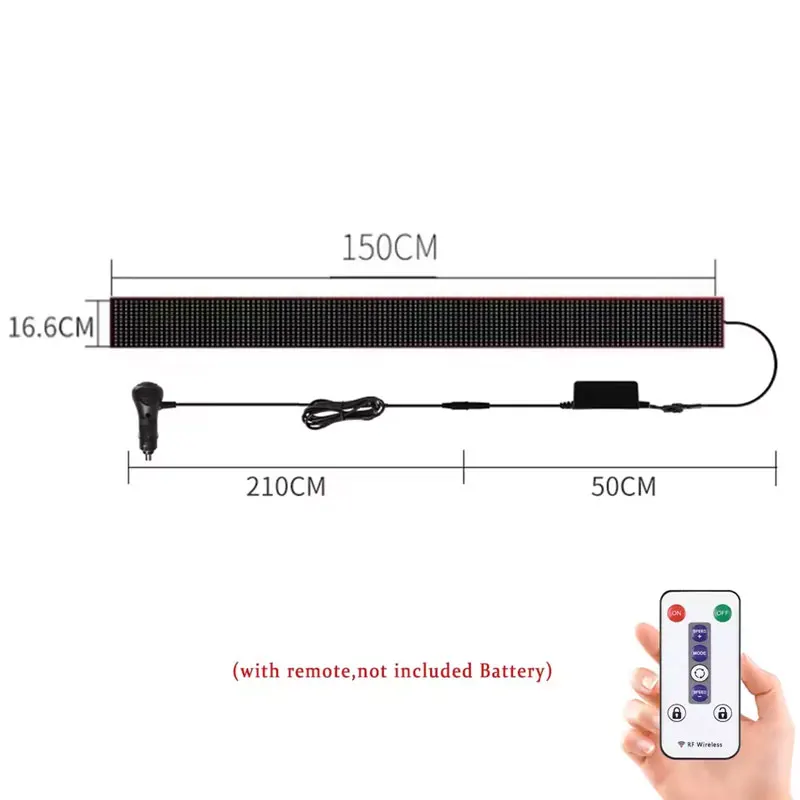 

Грузовик с дистанционным управлением Devil Eye, светодиодная матричная пиксельная панель, мягкое складное освещение, прокрутка граффити, окружающий свет 12 В 24 В