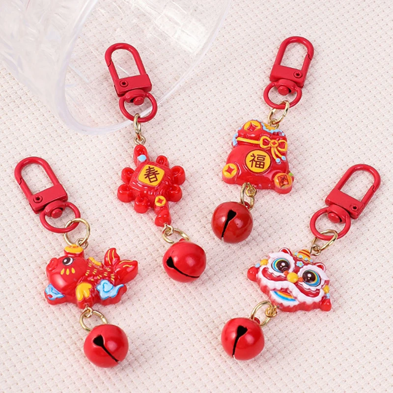 1 шт. модный брелок для пробуждения лунного Нового года карта удачи кои подвеска с