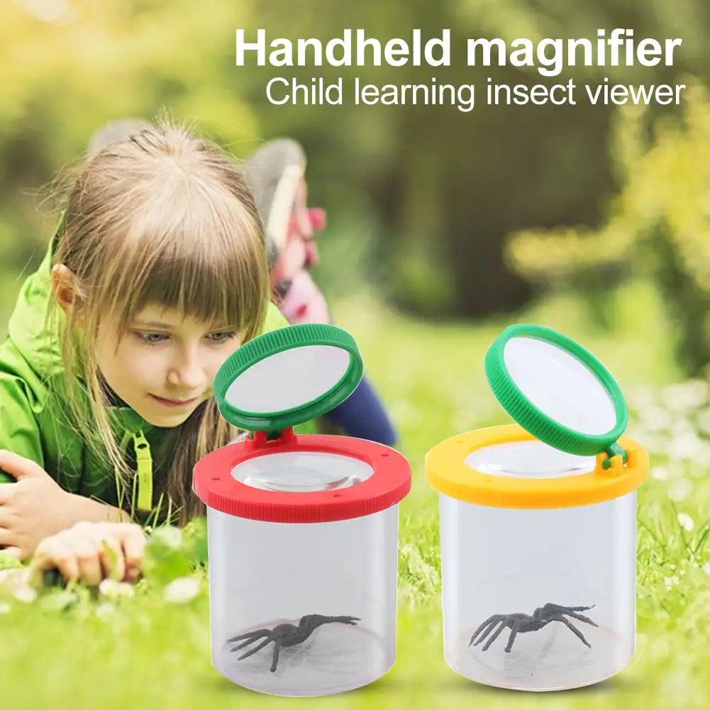 

1 Pcs Puzzle Children Spider Insect Box Magnifying Glass Funny Magnifying Glass Children Observe Insects Magnifying Glass Toys