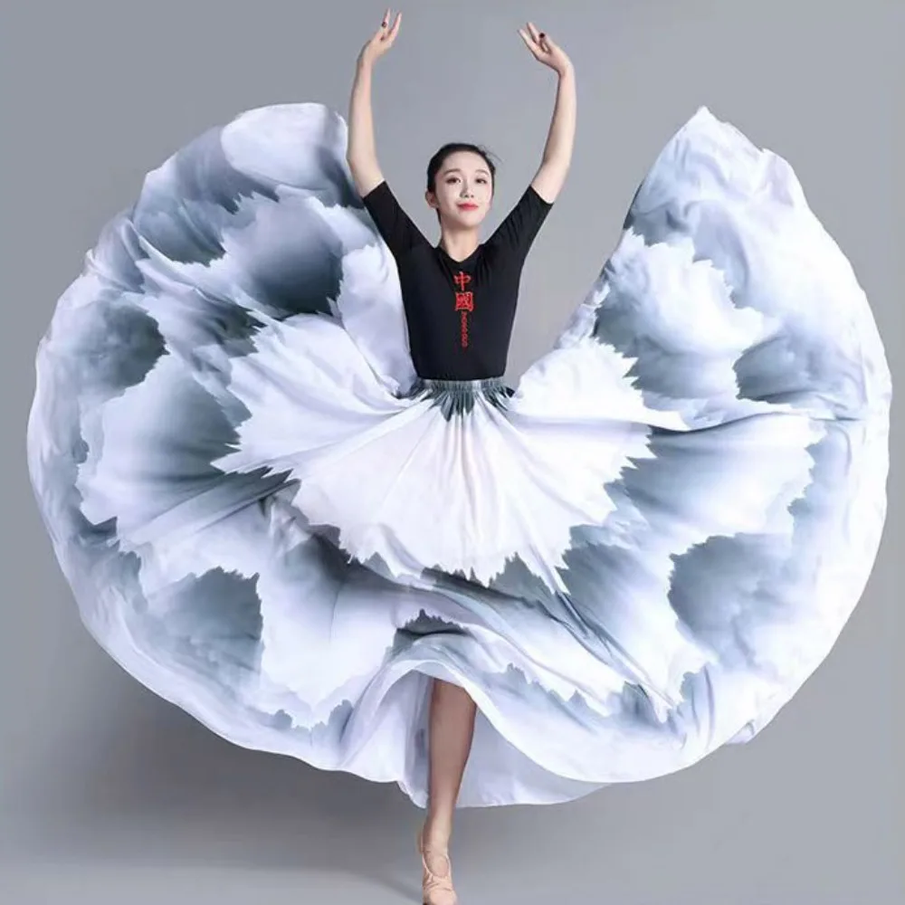 Элегантная балетная юбка с градиентом женская шифоновая Длинная Одежда для
