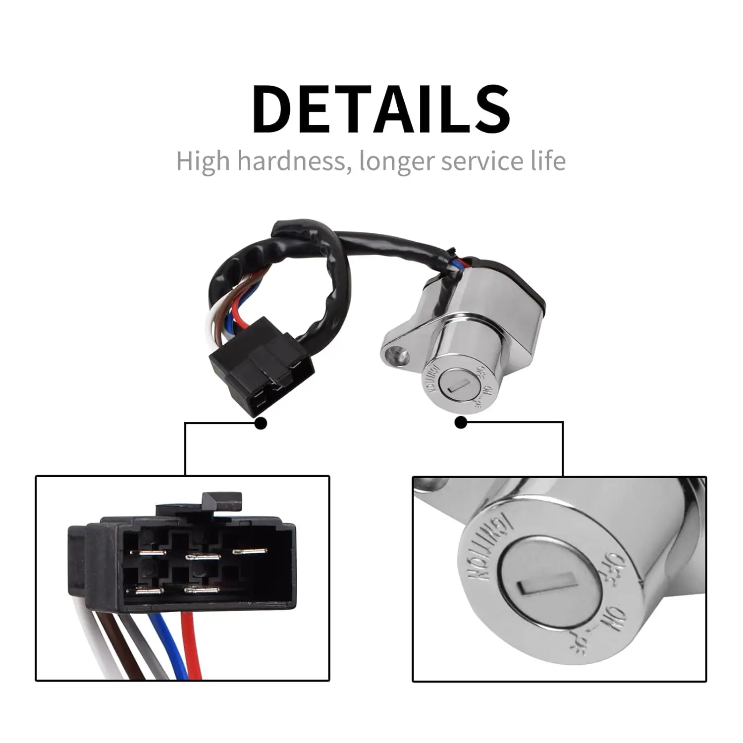 Фото Совместим с мотоциклом Kawasaki Vulcan 800 VN800 Classic Drifter 1995-2006, комплект зажигания с 2 ключами, хромированный. №5