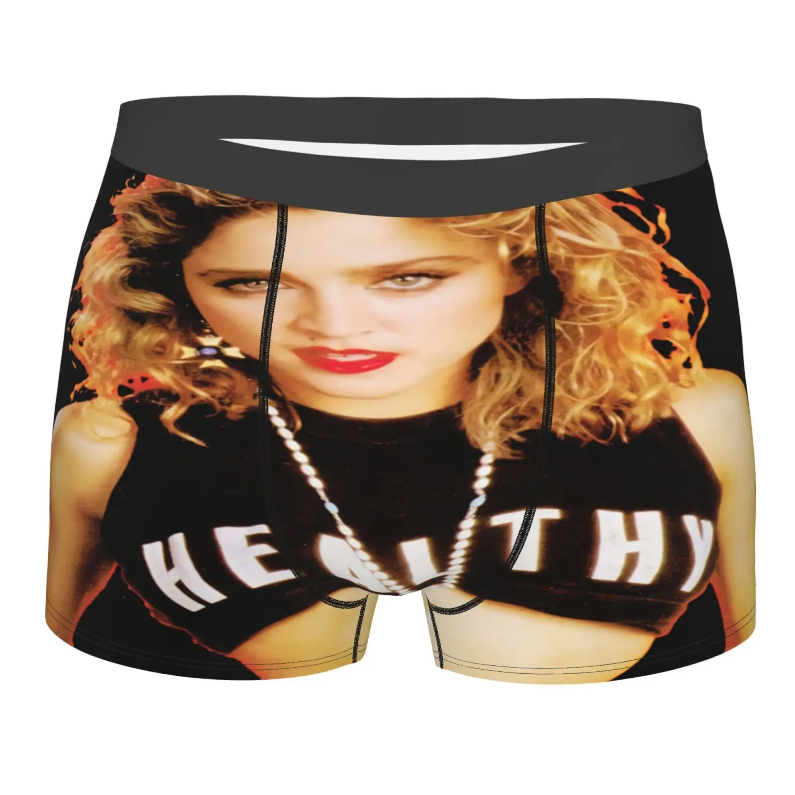 

Трусы-боксеры Madonna мужские, длинные шорты с бальным мешочком для молодых людей, из полиэстера