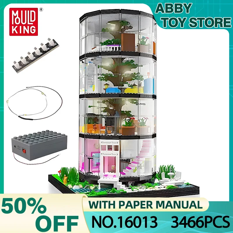 Прозрачная башня MOULDKING 16013 лесная вилла дерево в доме модель модульного