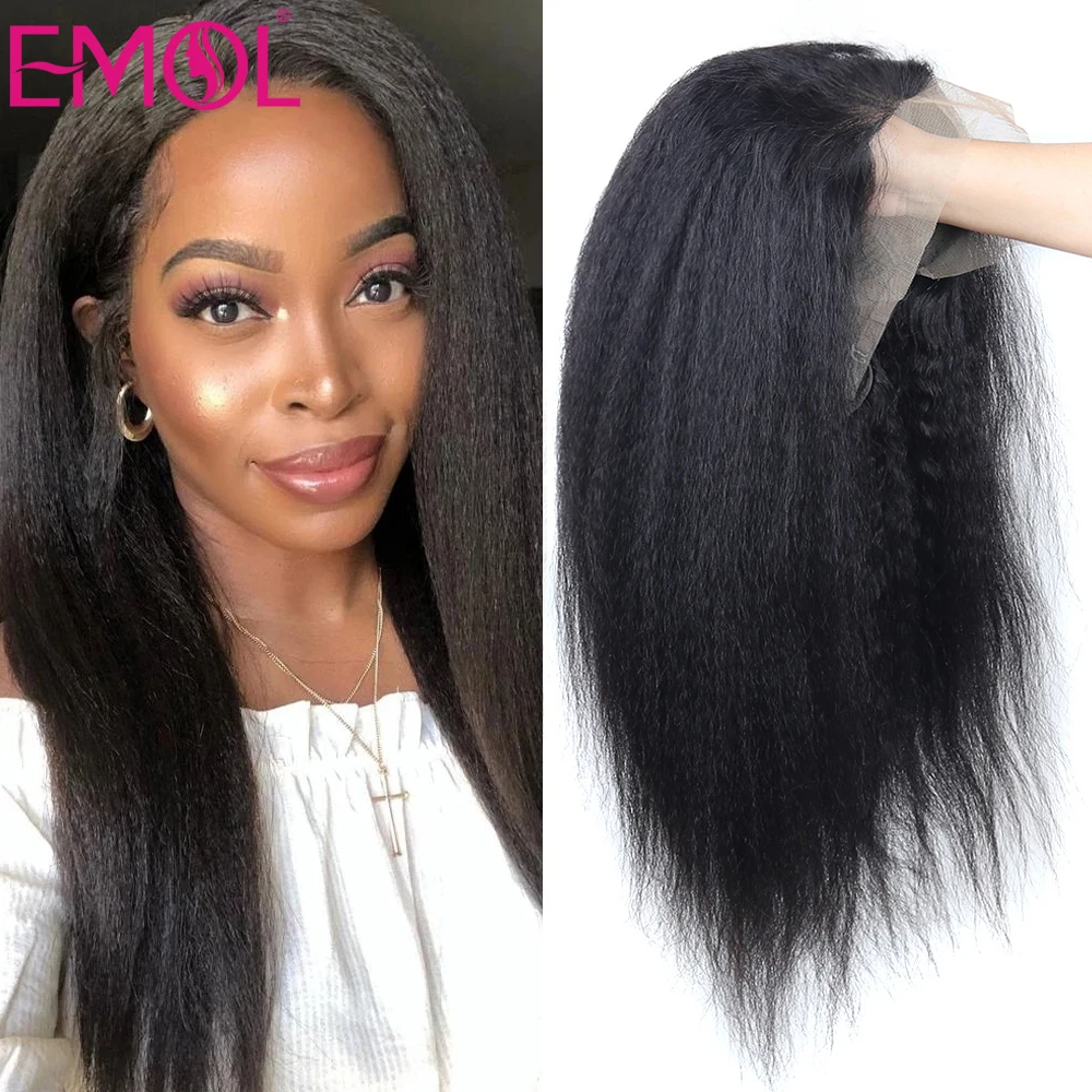 28 30 Inch Transparent Peruvian Kinky Straight 13x1 13x4 Lace Frontal Human Hair Wigs Frontal Wig 4x4 Lace Closure Wig For Women