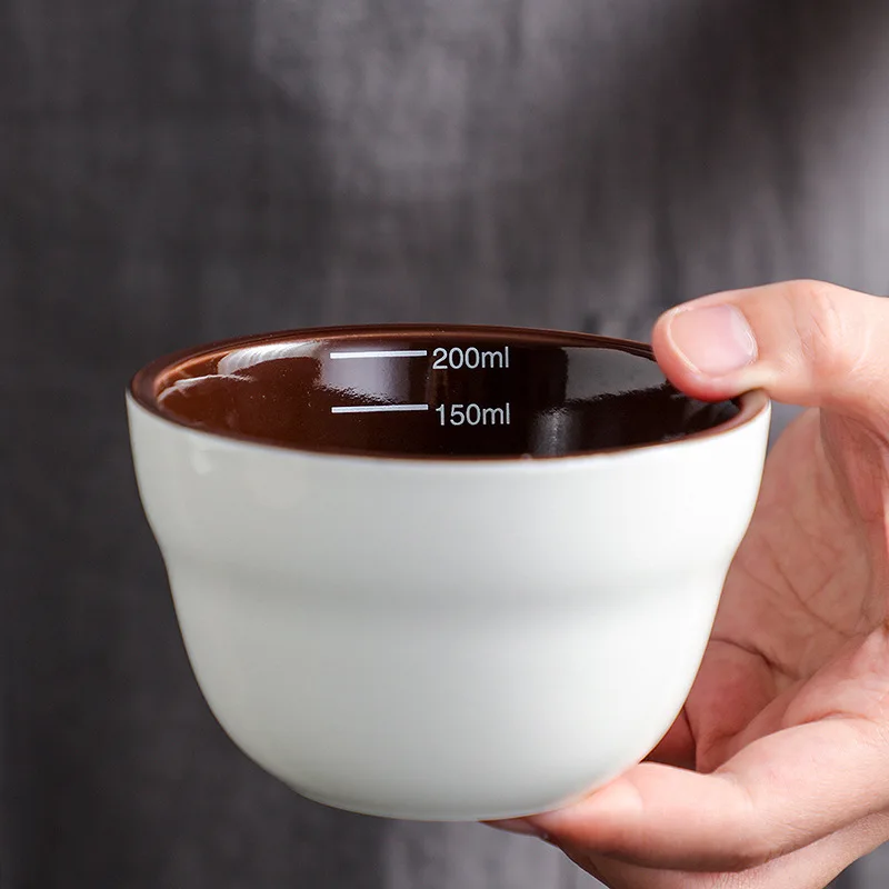 Оценочная чаша для кофейных зерен керамическая утолщенная со шкалой