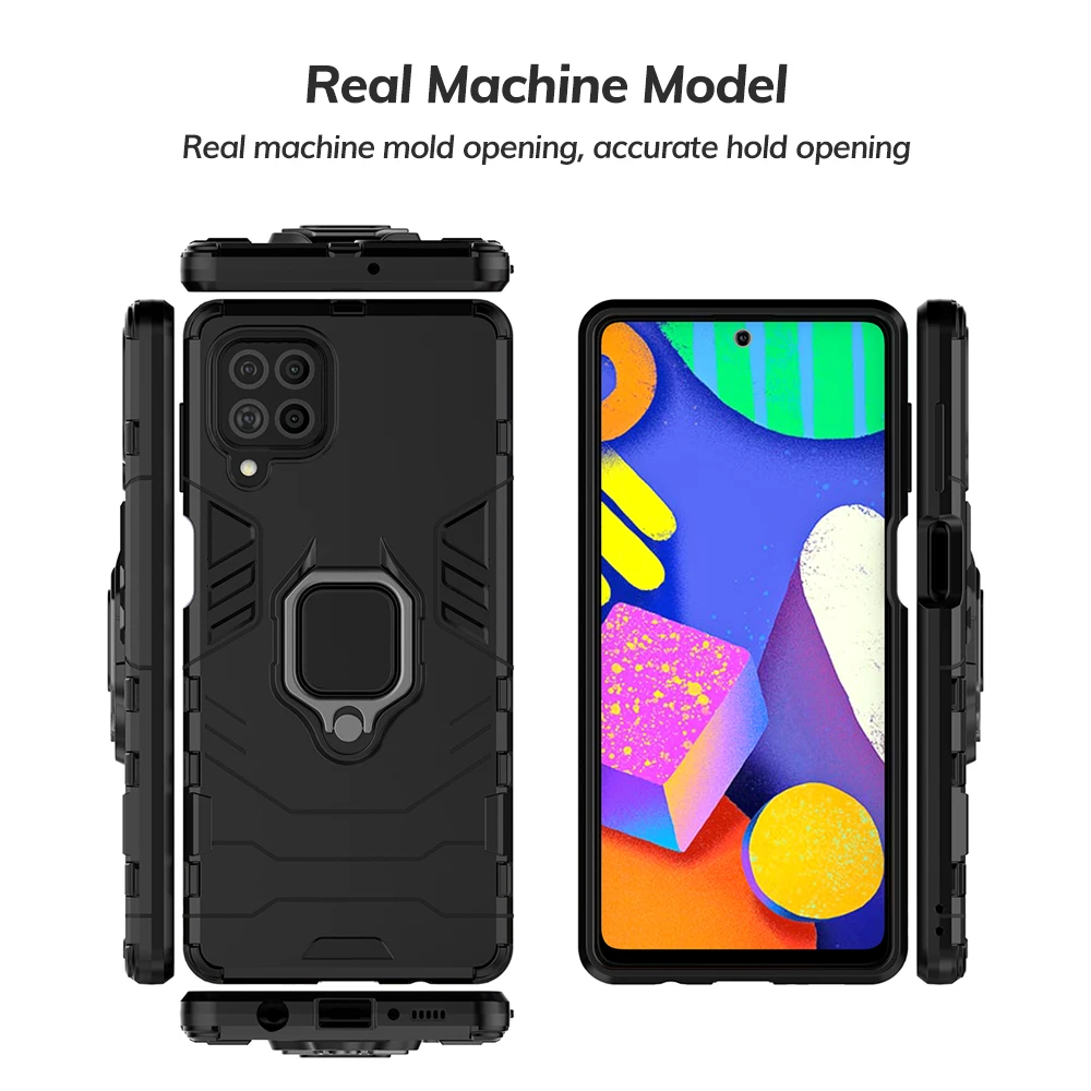 UFLAXE Original Shockproof Case for Samsung Galaxy M52 5G M62 M22 M32 M12 M02 Back Cover Hard Casing with Ring Stand enlarge