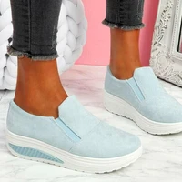 women sneakers new med heels platform shoes for women slip on sport zapatillas mujer casual loafers vulcanized shoes sports