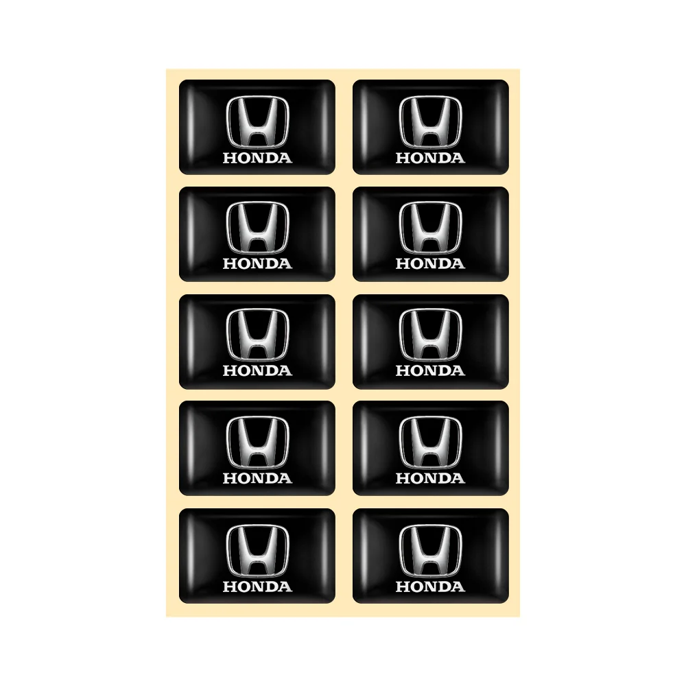 

10 шт. 3D эпоксидная автомобильная наклейка для внутреннего декора для Honda Type R Type S VTEC DOHC Modulo Vezel Legend Si Insight 7th