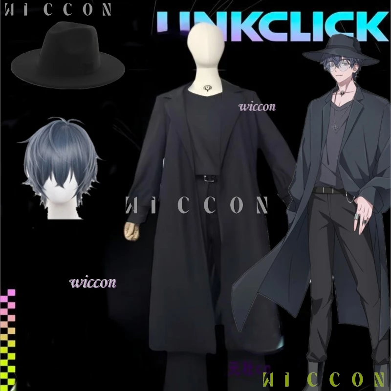 Аниме Link Click S2 Liu Xiao Xavier костюм для косплея парик черное пальто плащ декор