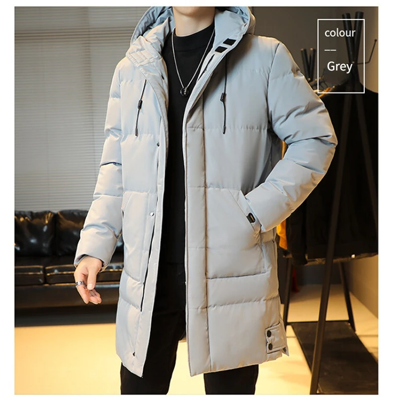 High Quality New Hooded Parkas Jacket Fashion Long Thicken Outwear Casual Men Winter Windbreaker Coat Men Clothing Oversize